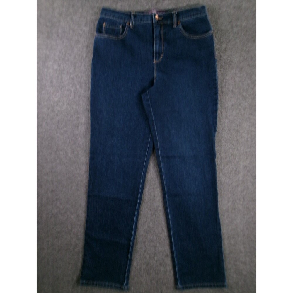 Gloria Vanderbilt Amanda Jeans Women 8 Blue Slimming Straight Leg Dark Wash